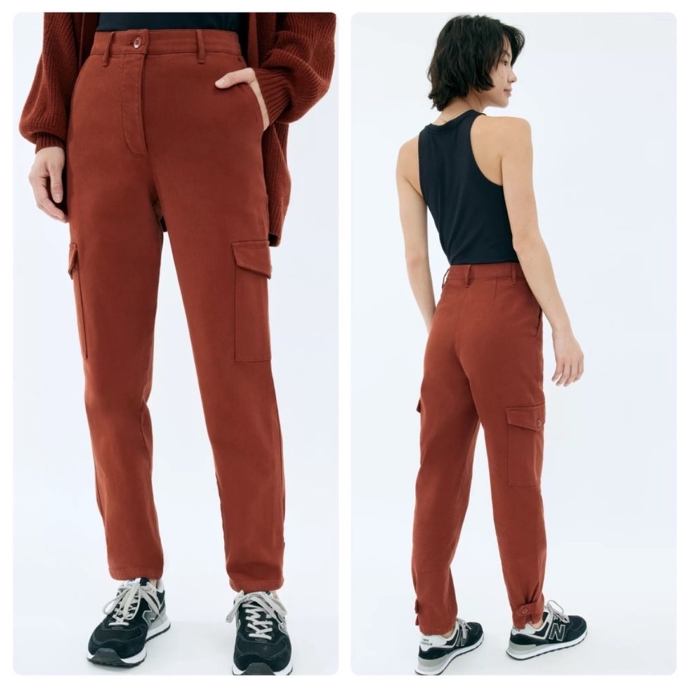 Aritzia Wilfred Free Modern Cargo Pants Rust Copper Size 6